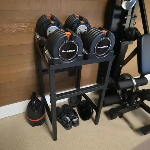 Vista 3 de Adjustable Dumbbell Rack 1/2/3-Tier 500-800LBS, Heavy Duty Weight Rack