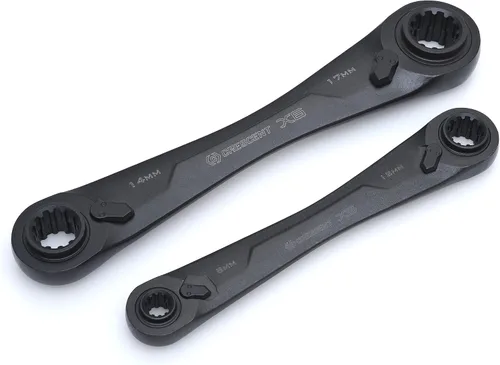 Vista 5 de Crescent CX6DBM2 - Juego de llaves métricas de trinquete de óxido negro 4 en 1 de 2 piezas X6 (paquete de 12)