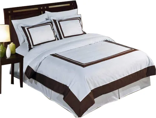Vista 6 de Royal Hotel Bedding Blue and Chocolate - Juego de funda de edredón de 2 piezas, tamaño individual/individual XL, 100% algodón, 300 hilos Azul