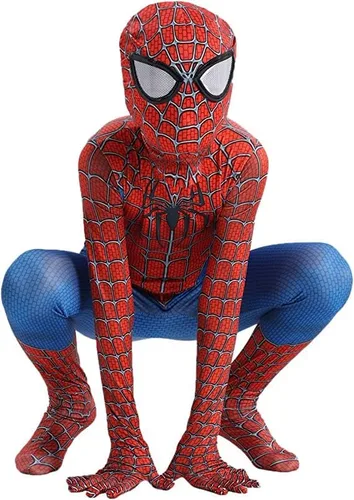 Vista 3 de FXBCOS Disfraz de Spider Zentai de elastano, disfraz de Halloween