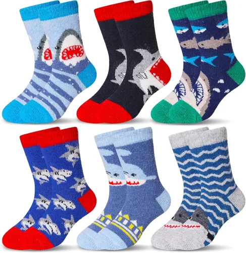 Vista 55 de Eocom 6 pares de calcetines de invierno cálidos de lana para niños y niñas