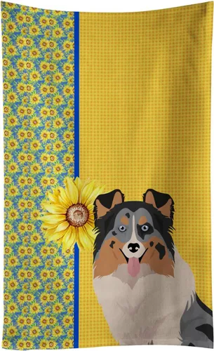 Vista 194 de Caroline's Treasures WDK5313KTWL - Toalla de cocina con diseño de girasoles de verano, color negro y tostado, Airedale Terrier, toalla de mano