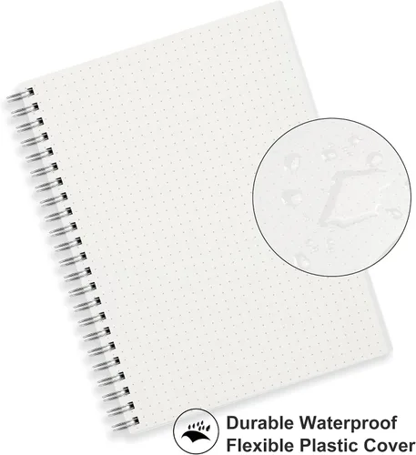 Vista 5 de RETTACY - Cuaderno de viñetas con puntos, paquete de 3, 160 páginas por paquete, tamaño A5 mediano (5.7" × 8.3"), papel grueso de 100 gsm