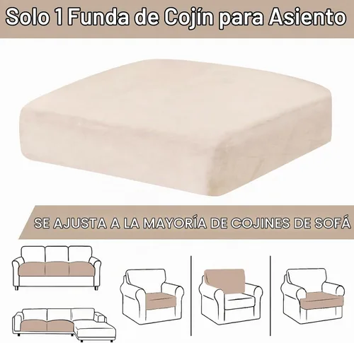 Vista 4 de BT.WA Funda de Cojín de Sofá de Terciopelo 1 Pieza Funda de Cojín de Asiento Elástica Funda de Sillón Fundas Separadas de Sofá Seccional Protector