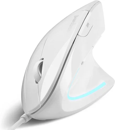 Vista 12 de Perixx PERIMICE-813W - Mouse vertical Bluetooth - Especificaciones inalámbricas 3 en 1 para múltiples dispositivos, bolsa de transporte de viaje