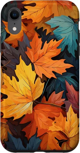Vista 25 de Colorful Leaves Otoño y Otoño Tema, Otoño Color Funda para iPhone 17