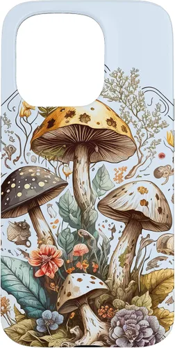 Vista 14 de iPhone 16 Mushroom Tarot Card Goth Emo Occult Astrology Women Girls Case