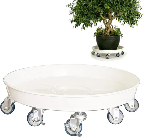 Vista 12 de SIAMO Carrito de plantas resistente de 14 pulgadas (capacidad de 400 libras), ruedas giratorias con cerradura antiarañazos, platillo rodante