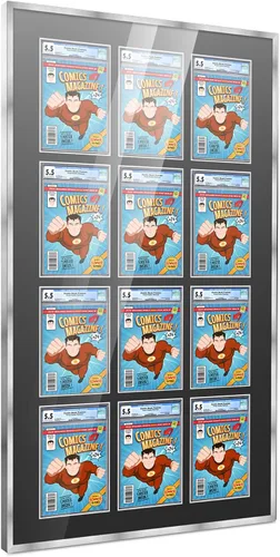 Vista 13 de Poster Palooza Marco de cómics con paspartú para 1 cómic de grado CGC, CBCS o PGX, marco de cómic de bronce para cómic de 8.125 x 13 pulgadas