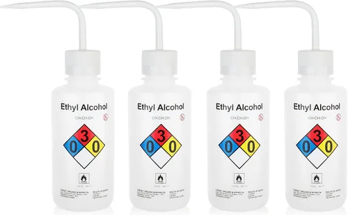 Vista 9 de Utile 4 botellas de lavado de acetona de 17 oz (16.9 fl oz), boca estrecha, botella de seguridad con ventilación automática, material de LDPE