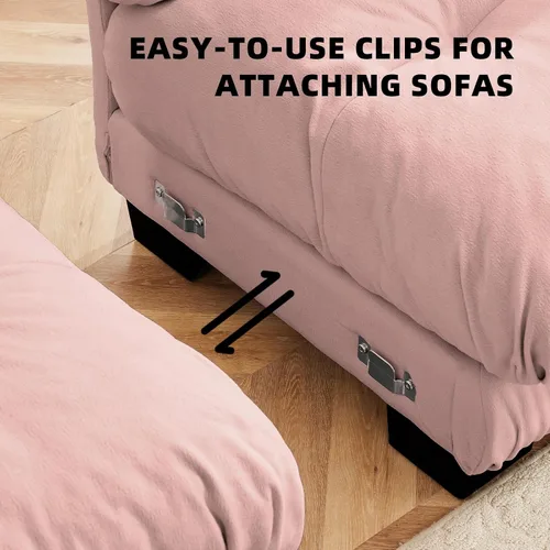 Vista 78 de Sofá Seccional Modular Extragrande de 93.7 pulgadas, Sofá de Dos Plazas Cloud Couch con Almohadas y Cojín Extra Grueso para Sala de Estar, Cine