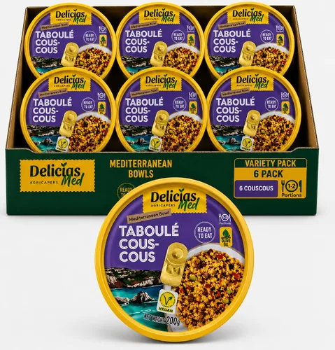 Vista 9 de Delicias Med Mediterranean Ready to Eat Meal, paquete variado, paquete de 6