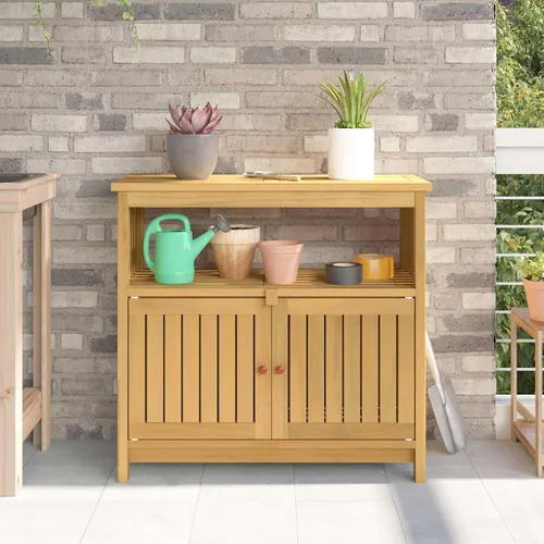 Vista 2 de vidaXL Garden Console Table Light Acacia 31.50 x 13.78 x 29.53 in