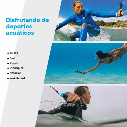 Vista 6 de Floating Hand Grip Waterproof Stick Handle Accessories for GoPro Azul