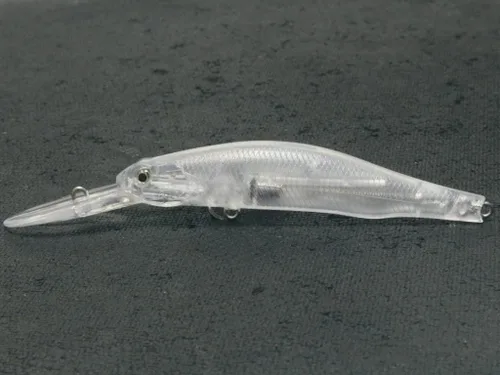 Vista 39 de 10 Señuelo en Blanco sin Pintar Minnow Crankbait de Agua Superior sin Labios Jerkbait Señuelos de Pesca