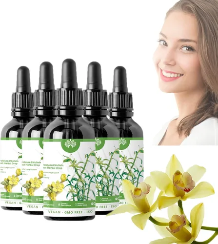 Vista 11 de Clearbreath Dendrobium & Mullein Extract – Potente apoyo pulmonar, gotas de aliento claro a base de hierbas, extracto de gordolobo de dendrobium