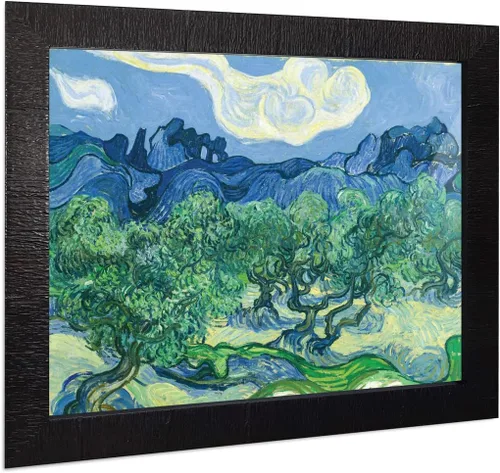 Vista 9 de Vincent Van Gogh - Arte de pared enmarcado con diseño de flores de almendra, maravilloso para exhibir en la cocina, el baño o la decoración