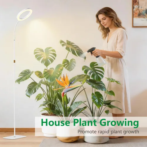 Vista 5 de Luces de cultivo de suelo de espectro completo de 68 pulgadas para Blanco - Doble cabeza de pie