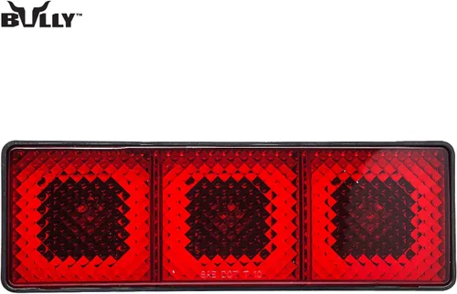 Vista 2 de Bully CR-007XL Cubierta de enganche de plástico ABS de acabado negro con luz de freno LED extra grande universal para camiones, compatible