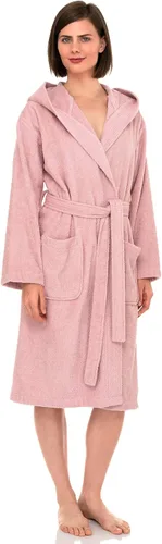 Vista 10 de TowelSelections Bata con capucha para mujer de algodón suave, bata de baño de toalla de tela de felpa para mujer, batas de baño para la ducha Azul