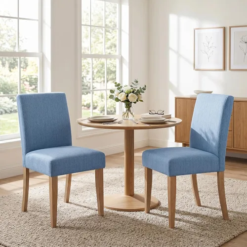 Vista 18 de Christopher Knight Home Boling - Silla de comedor tapizada contemporánea (juego de 2), gris claro + marrón oscuro