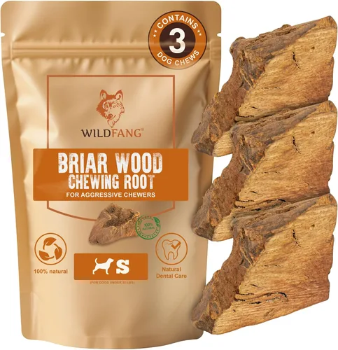 Vista 13 de Wildfang Raíz masticable de madera de brezo, pequeño, sin astillas, juguetes masticables para perros masticadores agresivos, juguetes naturales