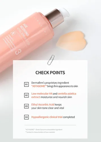 Vista 6 de Dermafirm Age Reviving Vital Tone Up Emulsion Cream A4 Crema reafirmante facial hidratante para reafirmar los poros con colágeno, astasoma