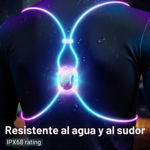 Vista 6 de Luces de Correr para Corredores, Chaleco Reflectante para Correr, Equipo Reflectante para Correr, Chaleco para Caminar Reflectante para Mujeres
