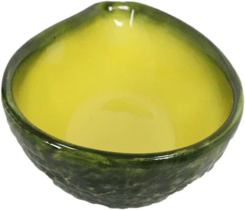 Vista 7 de Ebros - Cuenco pequeño de aguacate con media división, 7 pulgadas de largo para salsa, aperitivos, decoración del hogar, decoración de comida