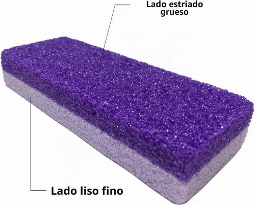 Vista 3 de Herramienta de pedicura exfoliante de pies, 4 unidades, removedor de callos para pies (morado)