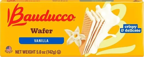 Vista 15 de Bauducco Galletas de oblea, chocolate y avellana, porción individual, 14.1 onzas (paquete de 10), obleas crujientes envueltas individualmente