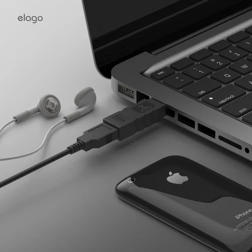Vista 4 de Adaptador elago FireWire 400 a 800 (negro) para Mac Pro, MacBook Pro, Mac mini, iMac y todas las demás computadoras..