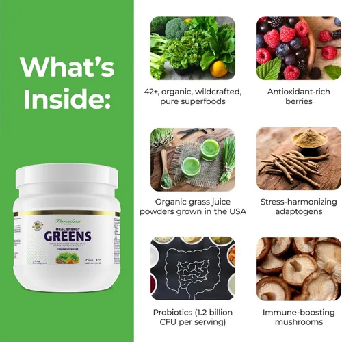 Vista 4 de Paradise Herbs Paquete antioxidante Maqui Berry + ORAC Energy Greens