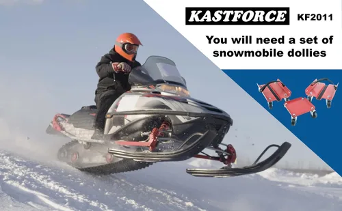 Vista 5 de Juego de rodillos para motos de nieve que soporta hasta 1500 libras con correas resistentes que se fijan firmemente en los esquís KF2011