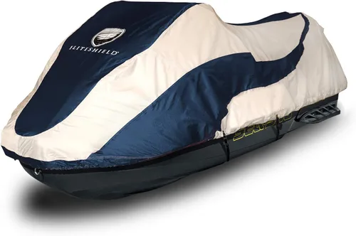 Vista 7 de Jetpro Trailerable PWC Jetski Watercraft Jet - Funda para esquís de hasta 3 plazas, Negro/Gris