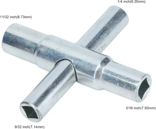 Vista 4 de Herramienta de llave Sillcock 4 en 1 para grifos de agua y grifos Llave de baño multifuncional