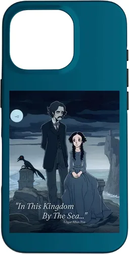 Vista 20 de Funda estética gótica para iPhone 12/12 Pro Edgar Allan Poe y Annabel Lee