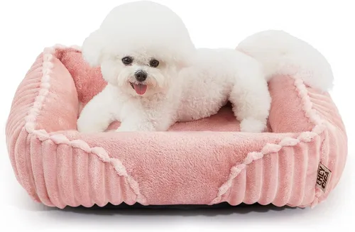 Vista 21 de EHEYCIGA Linda cama para perro de tamaño mediano, cama para mascotas de 30 Crema