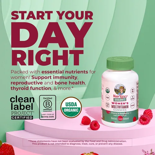 Vista 2 de MaryRuth Organics Multivitamínico para mujeres 14 Gomitas multivitamínicas para mujeres para apoyo inmunológico Salud de la piel Sin azúcar