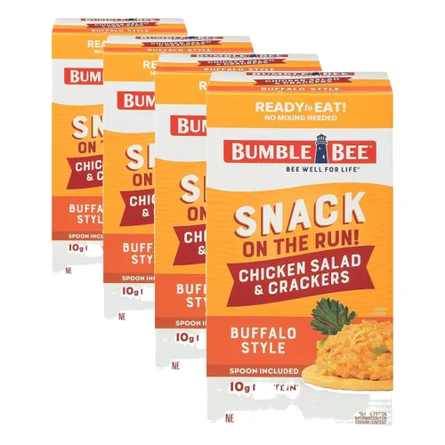 Vista 14 de Bumble Bee Snack on the Run BBQ - Kit de ensalada de pollo con galletas, 3.5 onzas, lista para comer, cuchara incluida, aperitivo de proteína