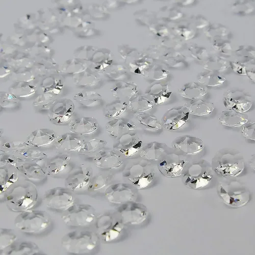 Vista 3 de ZKC 10mm 1000 piezas de cuentas de relleno de jarrón de diamante de acrílico de 10 mm para centro de mesa de boda, decoración de confeti de mesa