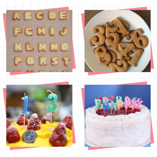 Vista 3 de 2 moldes de letras de silicona con números del alfabeto, moldes de caramelo de chocolate, antiadherentes, decoración de pasteles de feliz