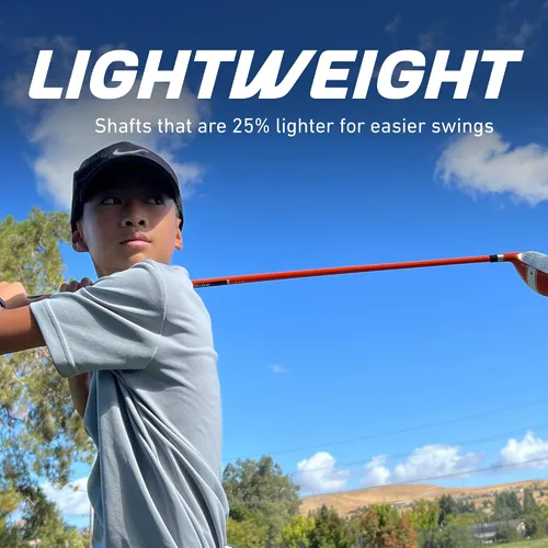Vista 3 de Aspire X-Lite Super Performance Junior Golf Club Set - Right-Handed Kids Golf Set with Driver, Hybrid, 7 Iron, Putter, Stand Bag & Headcovers