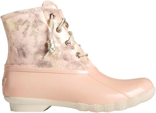 Vista 3 de Sperry Botas de lluvia acolchadas brillantes Saltwater para mujer, Gris (Grey Grey)