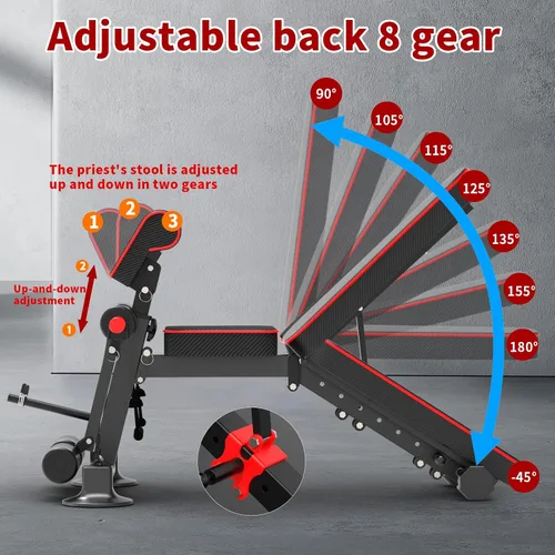 Vista 3 de K KiNGKANG Adjustable Weight Bench for Home Gym Full Body Strength Training