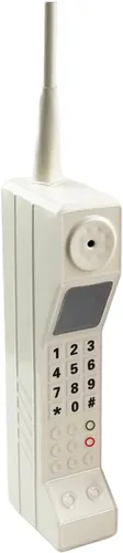Vista 9 de Adorno retro de ladrillo para teléfono celular, modelo retro de los años 80 y 90, adorno de teléfono celular para simulación fotográfica, Negro