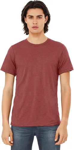 Vista 278 de Bella Canvas 3413c para hombre (1) Triblend verde + (1) Triblend rojo