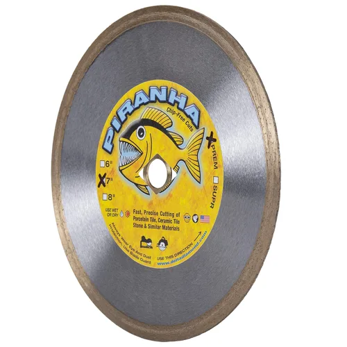 Vista 5 de Delta Diamond Piranha Premium - Hoja de sierra de diamante para azulejos de 5 pulgadas, borde continuo, eje de 7/8"-5/8", corte seco o húmedo
