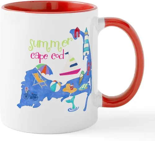 Vista 9 de CafePress Cute Cape Cod Map Mug 11 oz (325 ml) Ceramic Coffee Mug