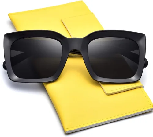 Vista 2 de mosanana Gafas de sol cuadradas para mujer con estilo moderno MS51805